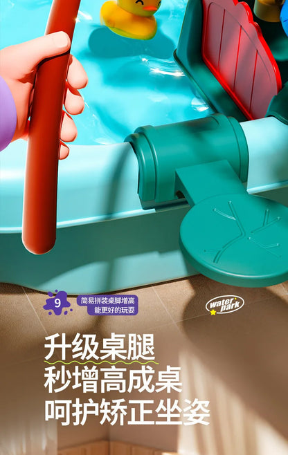 Children's kitchen toys electric fun water play water wash basin fishing dishwashing home role-playing baby early education toy