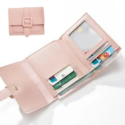 Candy Color Small Wallets PU Leather Coin Pures Ladies Card Holder Standard Short Purses for Women Solid Purses Practical