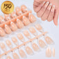 360/150pcs/box Nude Pink Almond French False Nails White Tip Design Short Wearing Fake Nails Women Nails Press On Nails Manicure