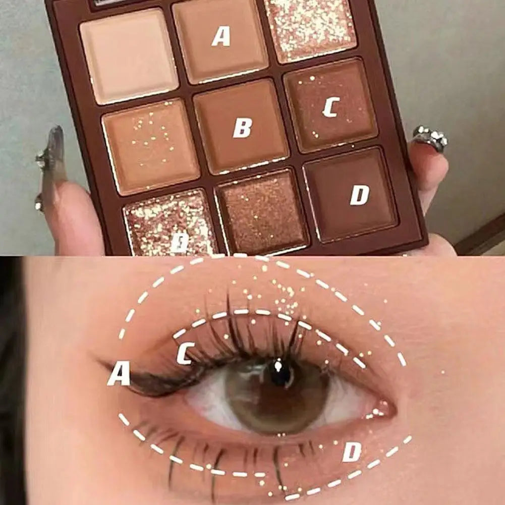 9 Colors Eyeshadow Palette Sweet Cool Girls Punk Smokey Black Grey Eye Shadow Palette Matte Eye Contouring Eye Makeup