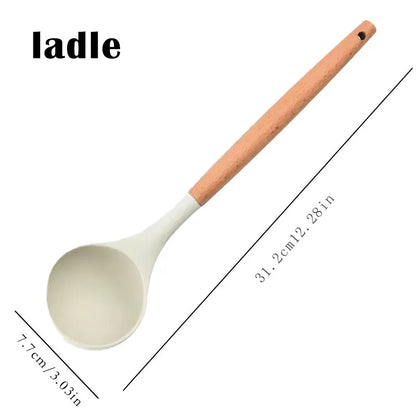 5PCS Kitchen Essentials Advanced Silicone Kitchenware Set with Spatula, Spoon, and Oil Scraper Cooking Utensils Appliances