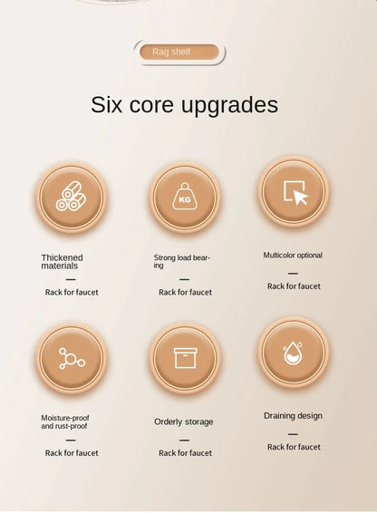 Kitchen Shelf Cleaning Cloth Storage Draining Rack Household Detergent Sponge Rack Water Sink Water Sink Water Sink Artifact