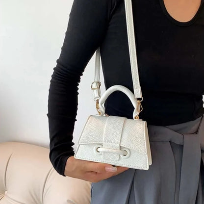 PU Leather Mini Crossbody Bag Womens Small Square Fashion Versatile Handbag Solid Color Simple Bag Compact Everyday Casual Purse